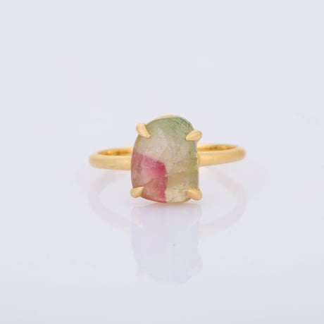 fancy shape bi-color tourmalineリング
