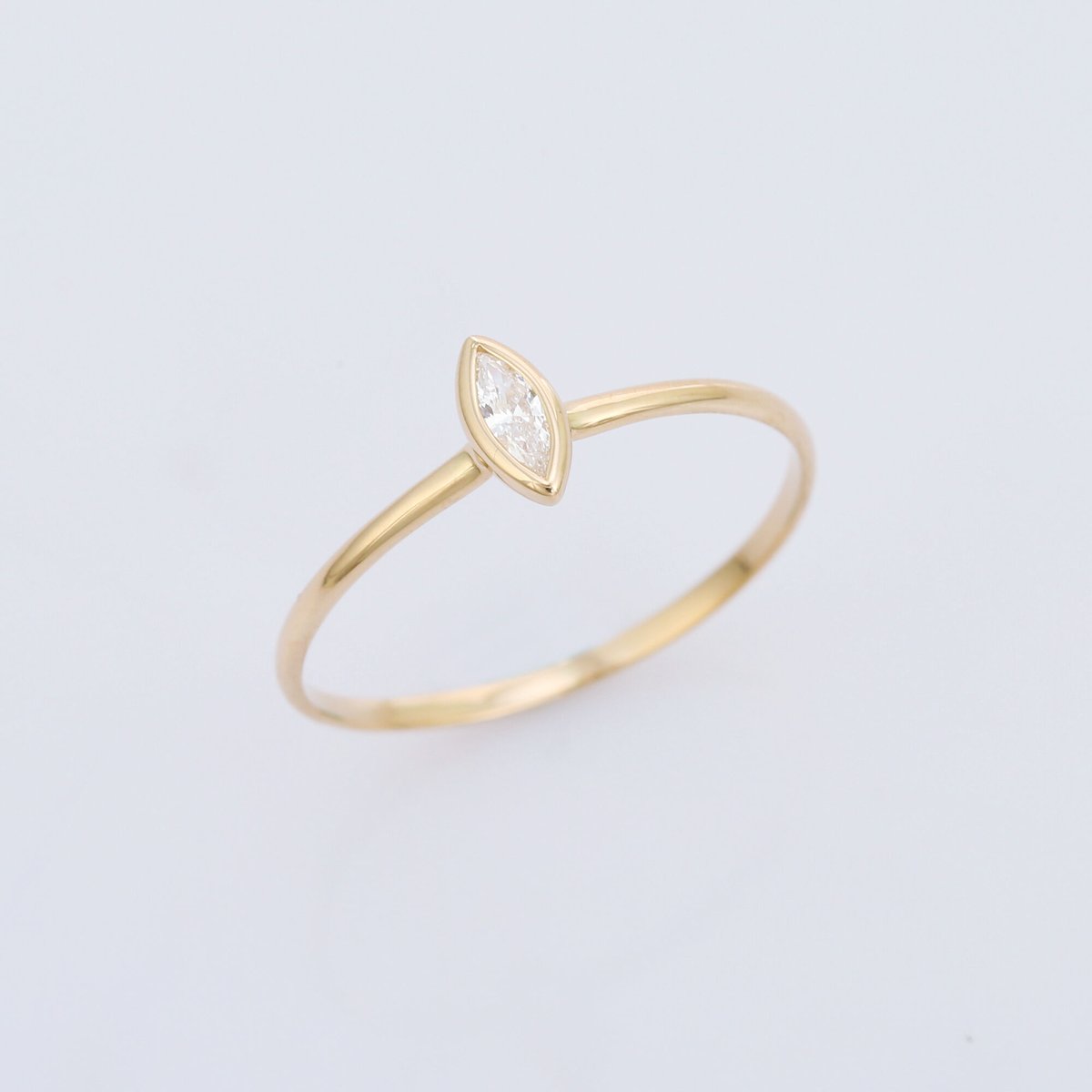 LIMITED K18】0.07ct marquise white diamondリング | LIMITED K18】0.07ct marquise white diamondリング |