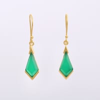 green onyx chandelierピアス