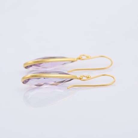chandelier amethyst checkered cutピアス