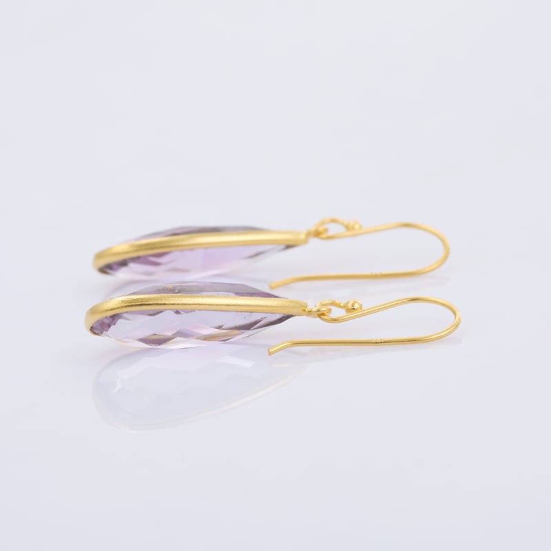 chandelier amethyst checkered cutピアス | MASTANI