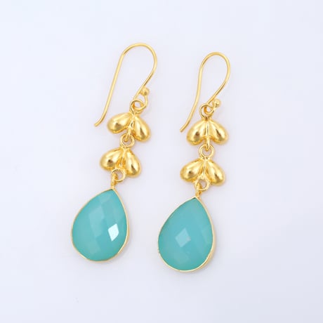 mango tree motif chalcedonyピアス