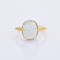aquamarine floralリング
