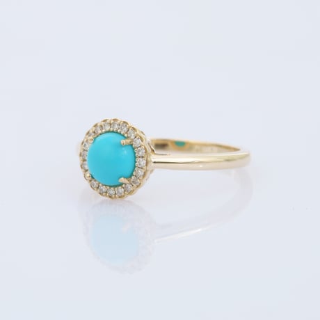 【LIMITED K14】arizona turquoise with diamond accentsリング
