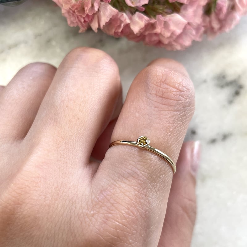 LIMITED K18】0.06ct brown color diamondリング | MA LIMITED K18】0.06ct brown color diamondリング | MA