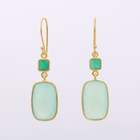 emerald round hoopピアス | MASTANI