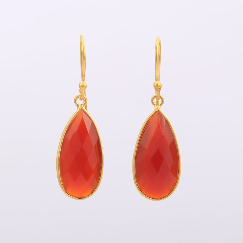 pear shape red onyxピアス | MASTANI