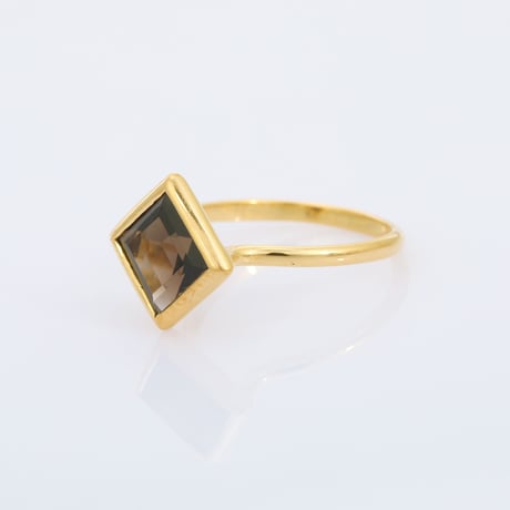 smoky quartz squareリング