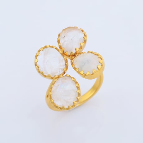 moonstone large rosecutリング