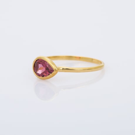 pear shape pink tourmalineリング