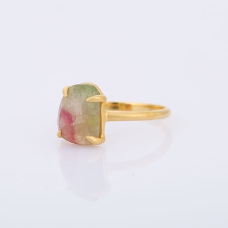 fancy shape bi-color tourmalineリング