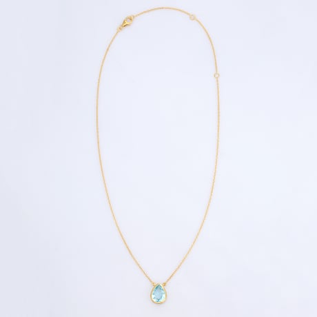 pear shape sky blue topazネックレス