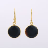 circular black onyxピアス