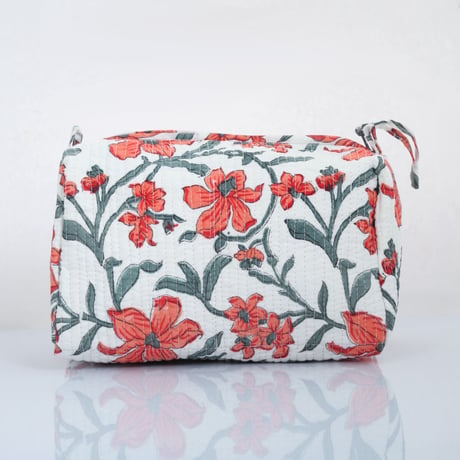 floral printコスメポーチ (M)