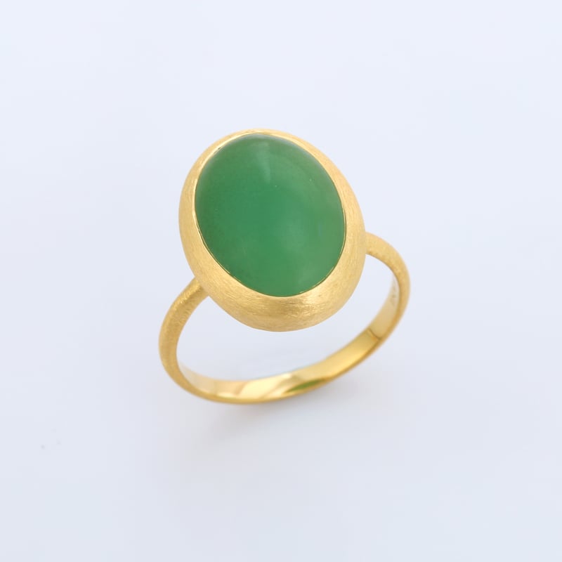 oval green chrysopraseリング | MASTANI