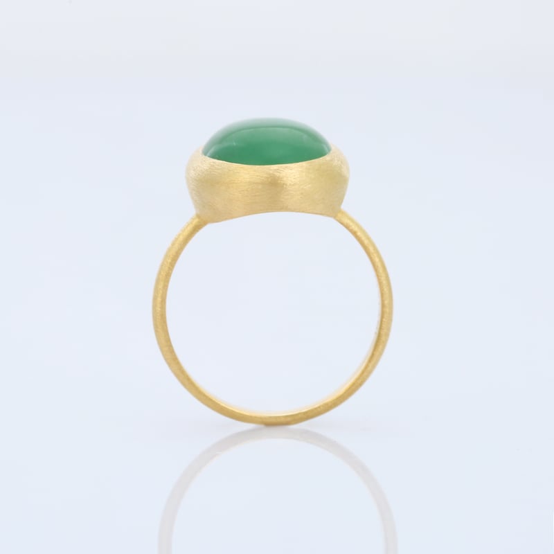 oval green chrysopraseリング | MASTANI