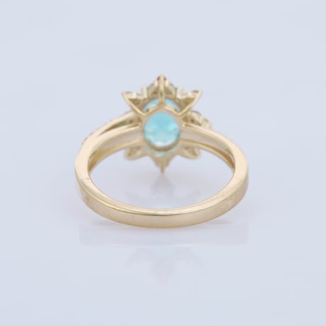 【LIMITED K14】apatitewith accent diamond multicolor sapphire ringリング