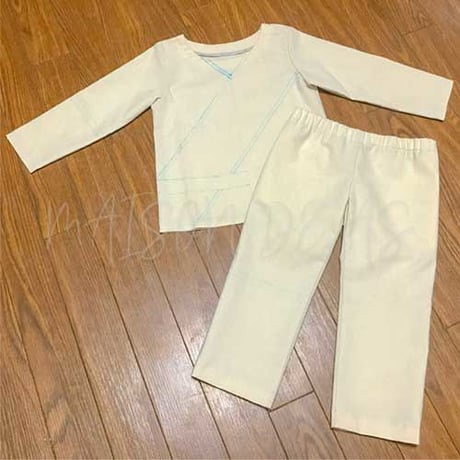 子供用長袖・長ズボンのセットアップ♡サイズ100【型紙ダウンロード販売】