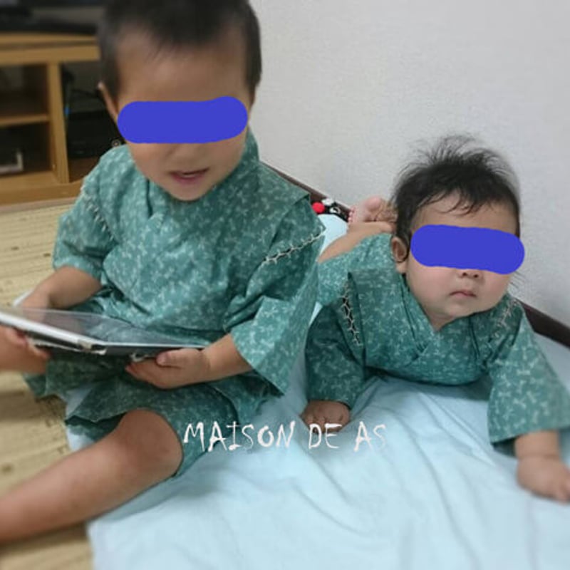 子供用甚平（男女兼用）♡サイズ110【型紙ダウンロード販売