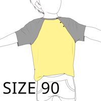 【半/長袖】ベビー用ラグランスリーブTシャツ♡サイズ 90【型紙ダウンロード販売】