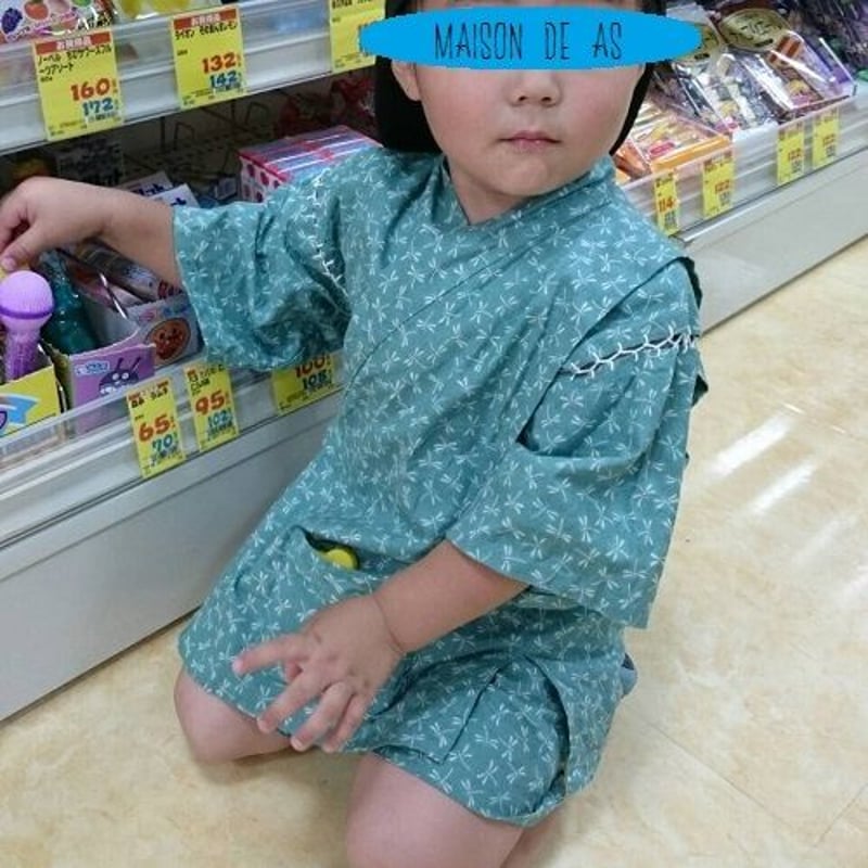 子供用甚平（男女兼用）♡サイズ110【型紙ダウンロード販売