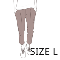 アンクル丈テーパードパンツ♡サイズL【型紙ダウンロード販売】