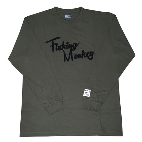 ロングスリーブ　フロッキーロゴ　フィッシングモンキー/FISHING MONKEY