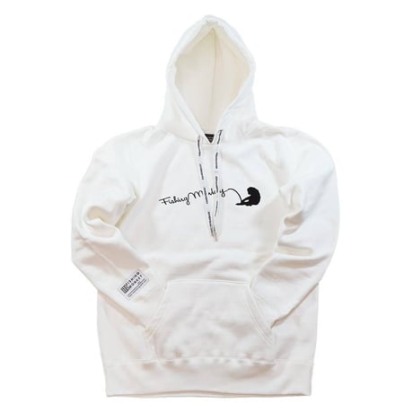 3Dラバーロゴフーディー　WHITE フィッシングモンキー/FISHING MONKEY