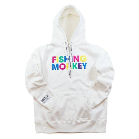 モコモコロゴフーディー　WHITE　 フィッシングモンキー/FISHING MONKEY