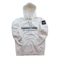 ブラードロゴフーディー　WHITE フィッシングモンキー/FISHING MONKEY