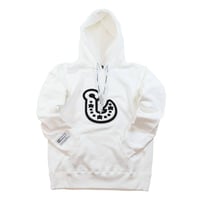 ビッグフックエンブロイダリーフーディー　WHITE フィッシングモンキー/FISHING MONKEY