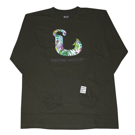ロングスリーブ　フィッシュフック　ボタニカル　フィッシングモンキー/FISHING MONKEY