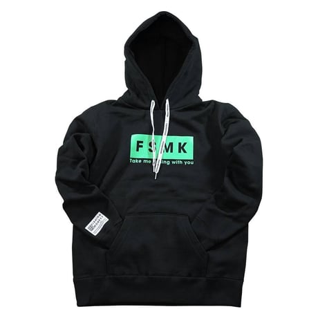 ボックスロゴフーディー　BLACK フィッシングモンキー/FISHING MONKEY