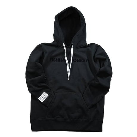 フロッキーロゴフーディー　BLACK　 フィッシングモンキー/FISHING MONKEY