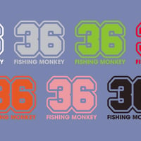 36カッティングステッカー　フィッシングモンキー/FISHING MONKEY