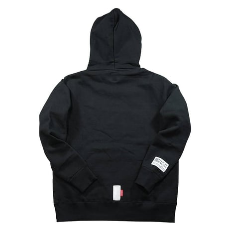 スクエアロゴフーディー　BLACK　フィッシングモンキー/FISHING MONKEY