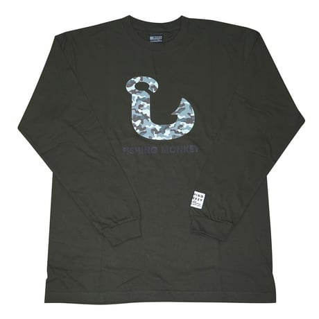 ロングスリーブ　フィッシュフック　カモ　フィッシングモンキー/FISHING MONKEY