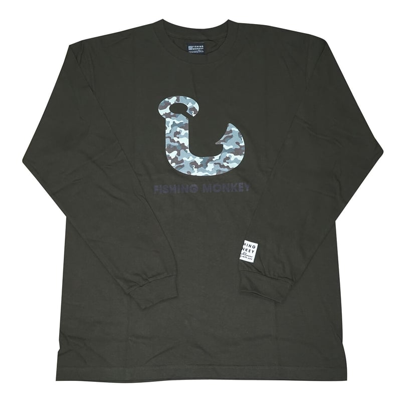 ロングスリーブ フィッシュフック カモ フィッシングモンキー/FISHING