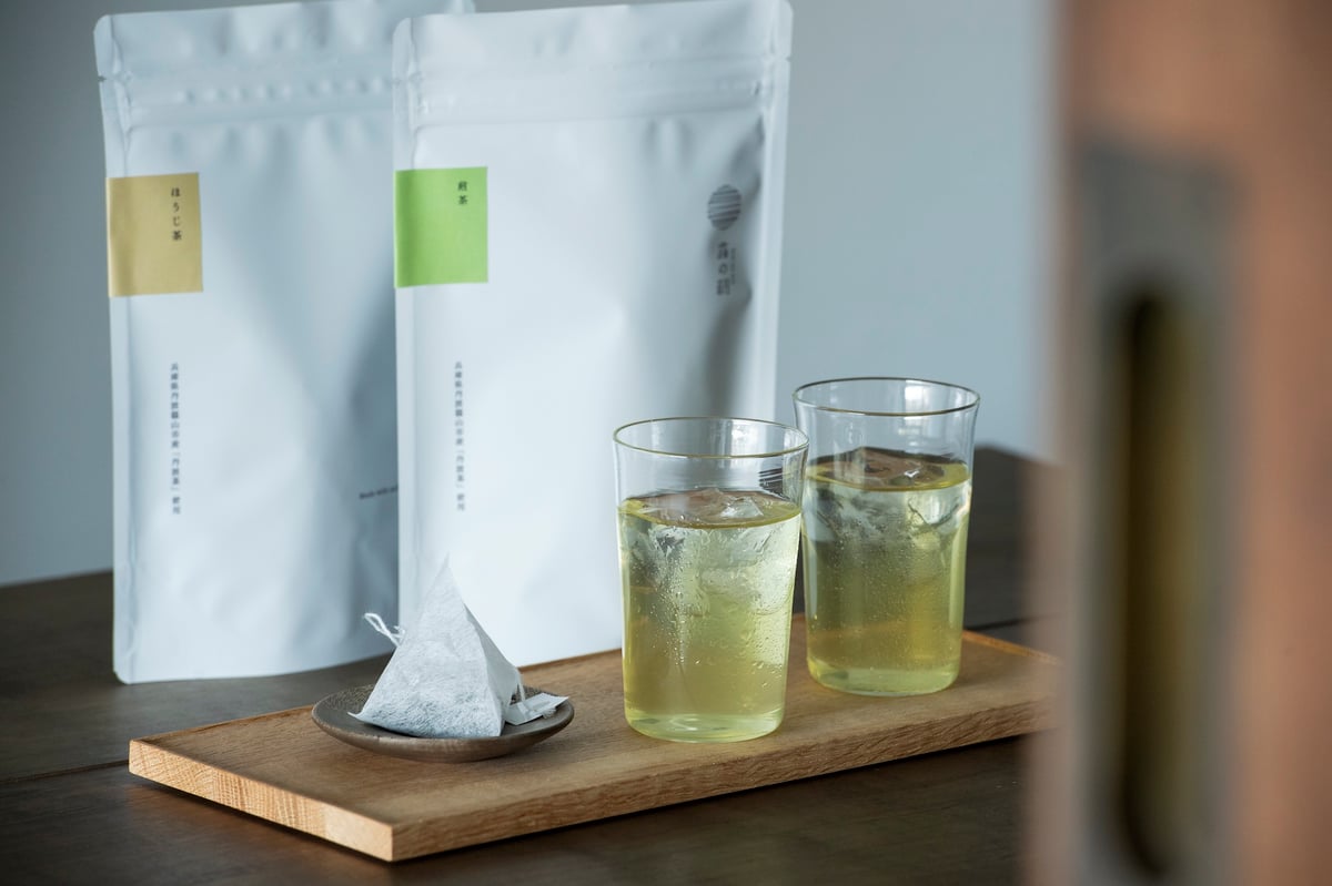 お茶一服セット、巾着入り、さ番 お茶の巾着セット | 霧の朝