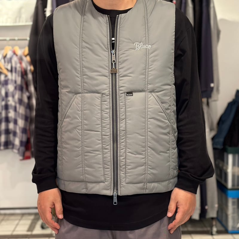 BLUCO(ブルコ) 145-35-008 CREW NECK QUILTING VEST G BLUCO(ブルコ) 145-35-008 CREW NECK QUILTING VEST G