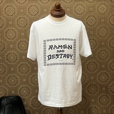 RAMEN&DESTROY® Original T-shirt Type1 シンプル White