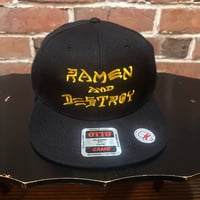 RAMEN&DESTROY®ラーメン＆デストロイ Original CAP  ブラック ×ゴールド