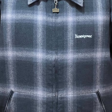 BLUCO(ブルコ)  157-31-038 OMBRE CHECK WINTER WORK JACKET BLACK