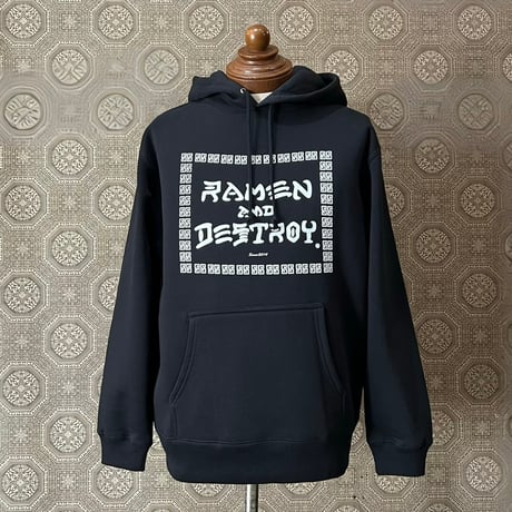 RAMEN&DESTROY® ラーメン＆デストロイ Original Hoodie  BLACK  E.C.M