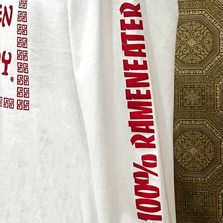 RAMEN&DESTROY® Original L/S T-shirt Type1 100%RAMENEATER White