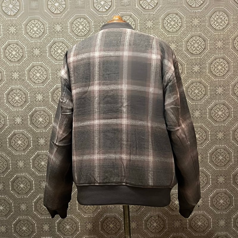 BLUCO(ブルコ) 157-31-039 OMBRE CHECK BOMBER JACKET