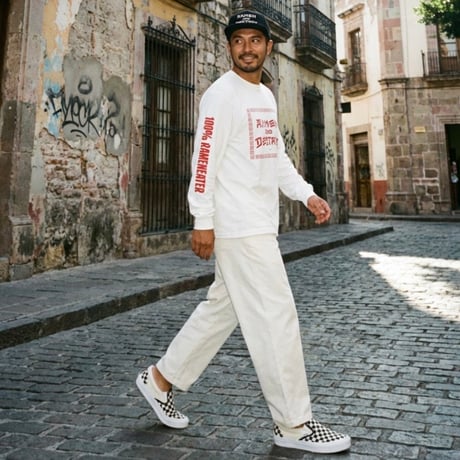 RAMEN&DESTROY® Original L/S T-shirt Type1 100%RAMENEATER White