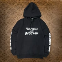 RAMEN&DESTROY® ラーメン＆デストロイ Original Hoodie  (BLACK)  ②