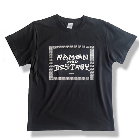 RAMEN&DESTROY® Original T-shirt Type1 シンプル Black