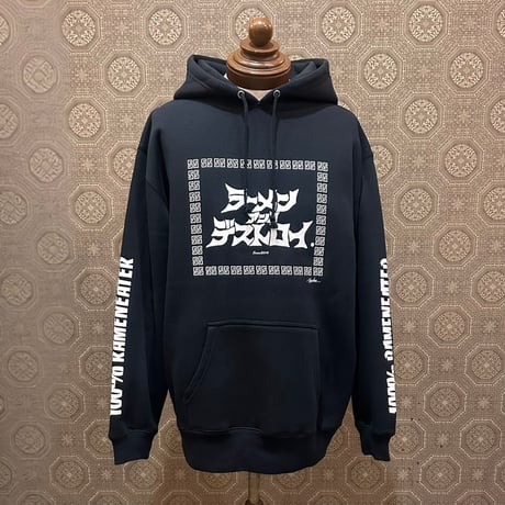 RAMEN&DESTROY® ラーメン＆デストロイ Original Hoodie  カタカナversion  BLACK  E.C.M